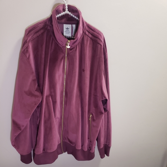 Adidas Men Originals Adicolor Velour Track Jacket XXL Size XXL - Picture 2 of 5